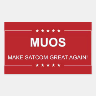 ADESIVO RETANGULAR MUOS:  FAÇA O EXCELENTE DE SATCOM OUTRA VEZ