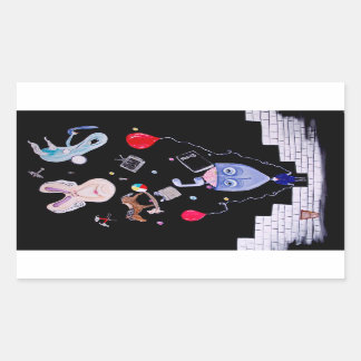 Adesivo Retangular Muro de Rosa