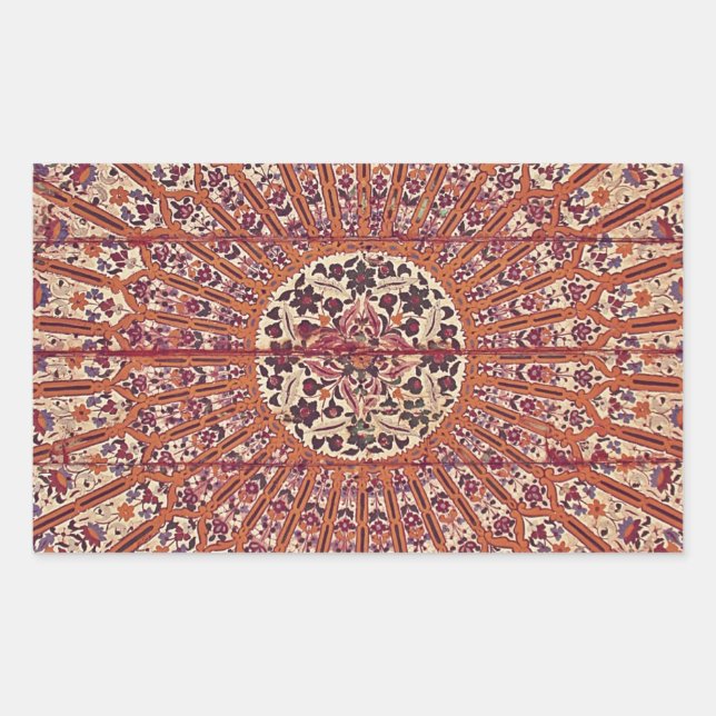 Adesivo Retangular Na moda e Chic Marrocos Patern (Frente)