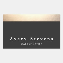 Adesivo Retangular Na moda Moderno Dourado e Preto Strike