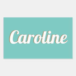 Adesivo Retangular Naam sticker voor koffer of bagage