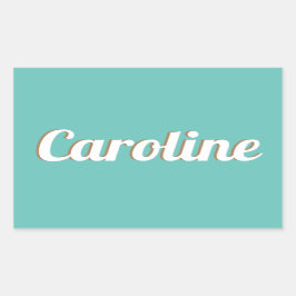 Adesivo Retangular Naam sticker voor koffer of bagage