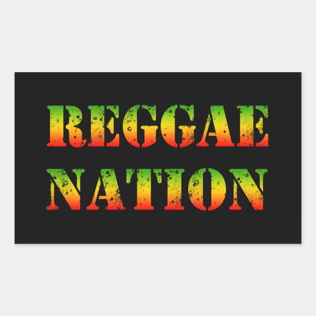 Adesivo Retangular Nação Reggae (Frente)