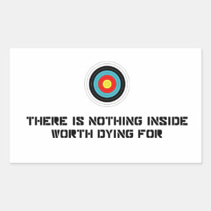 Adesivo Retangular Nada de Dentro valente morrer por