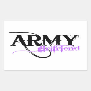 Adesivo Retangular Namorada roxo do exército