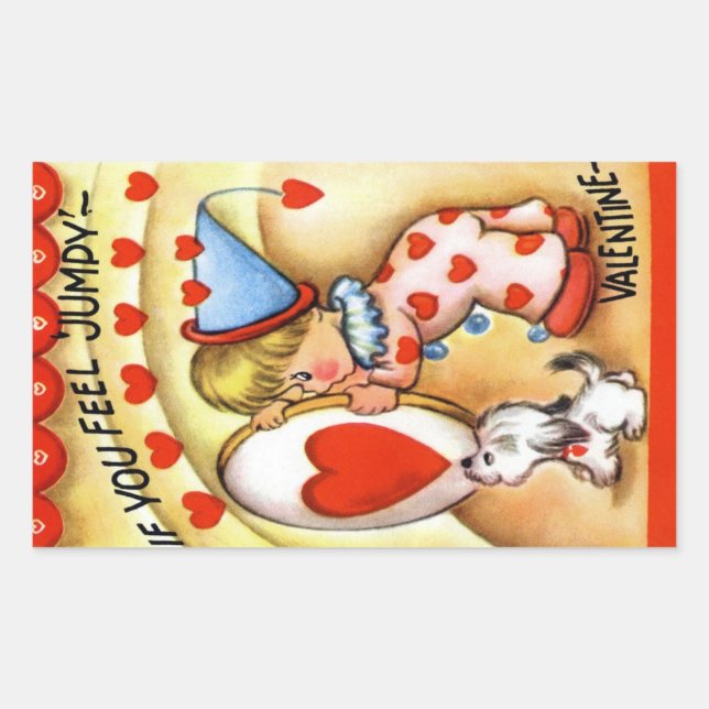 Adesivo Retangular Namorados Vintage (Frente)