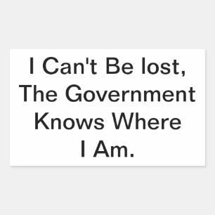 Adesivo Retangular Não Posso Estar Perdido, Estou Aqui Hankamer Artju