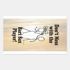 Adesivo Retangular Não se meta com a Rua retangular do jogador Sax Ba