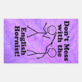 Adesivo Retangular Não se meta com a Rua retangular inglesa Hornist