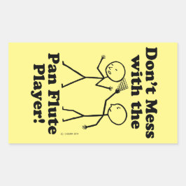 Adesivo Retangular Não se meta com o reprodutor de flauta panorâmico