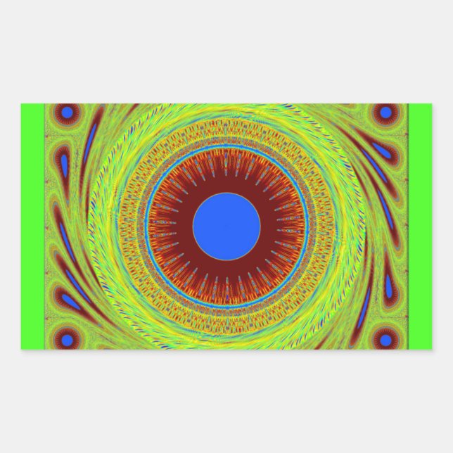 Adesivo Retangular Não se preocupe seja Impressão de arte feliz (Frente)