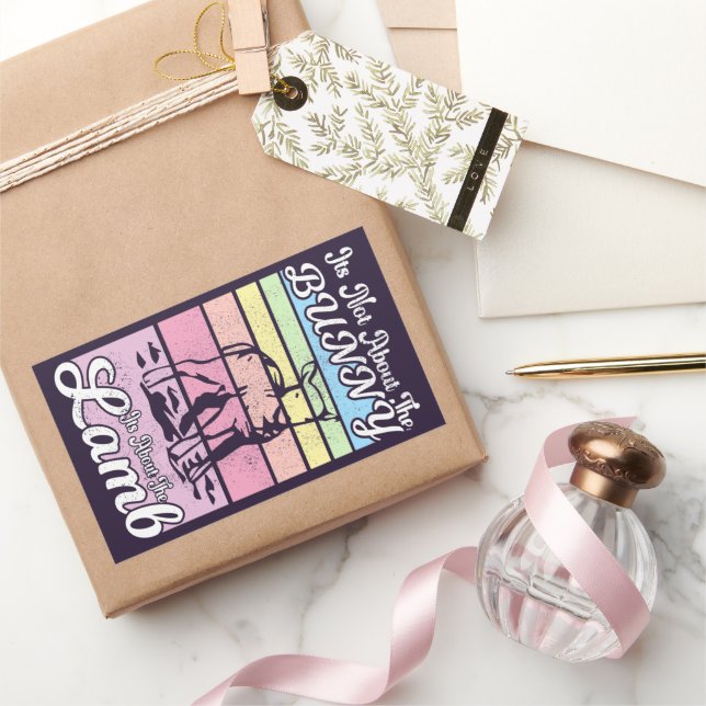 Adesivo Retangular Não Se Trata Do Coelho, É Sobre O Pastel De Lamas. (Presentear)