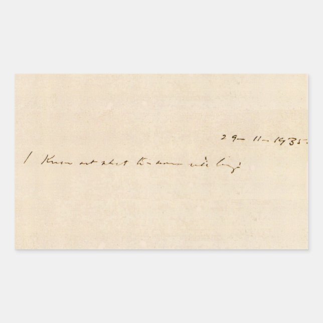 Adesivo Retangular Não sei o que amanhã trará (Frente)