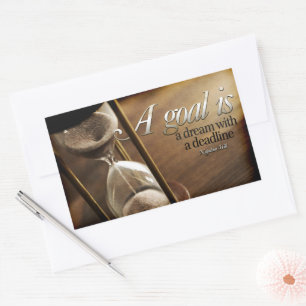 Adesivo Retangular Napoleon Hill Inspirational Cote "Um objetivo"