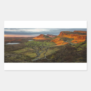 Adesivo Retangular Nascer do sol em montanhas de Quiraing em Skye,