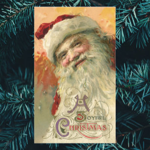 Adesivo Retangular Natais vintages, Retrato do Pai Natal Vitoriano