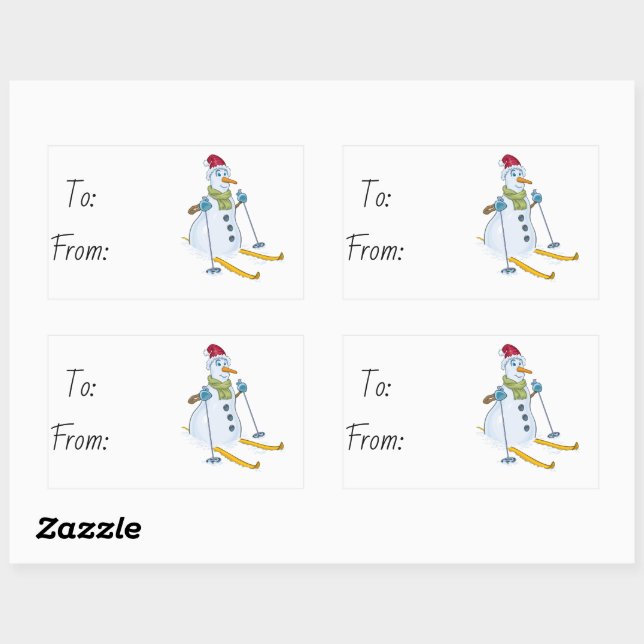 Adesivo Retangular Natal (Folha)