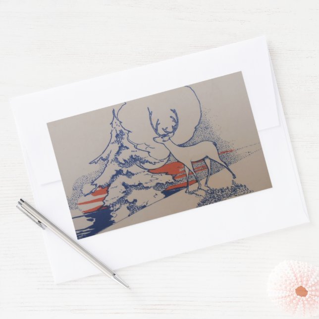 Adesivo Retangular Natal (Envelope)