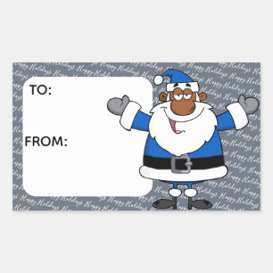 Adesivo Retangular Natal Hanukkah Kwanzaa do papai noel do