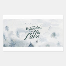 Adesivo Retangular Natal Religioso Admira de Sua Abençoação