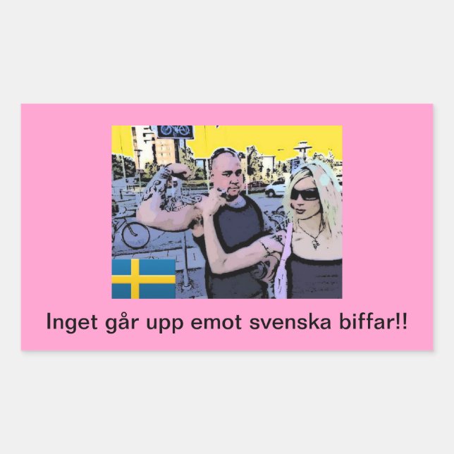 Adesivo Retangular Natta e Kent (Suecia): Stickers (Frente)