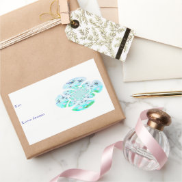 Adesivo Retangular Natureza: Dragonfly Waterlily Pond Personalizado