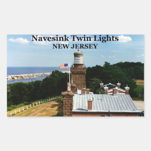 Adesivo Retangular Navesink Twin Lights, New Jersey Stickers