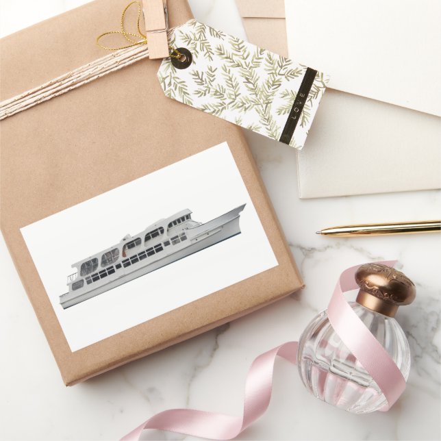 Adesivo Retangular Navio de cruzeiro (Presentear)