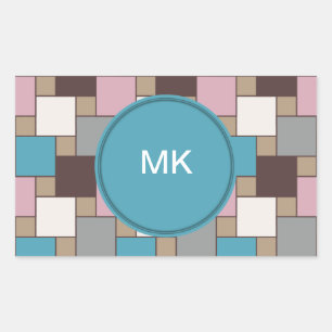 Adesivo Retangular Néctar Rosa Elegante