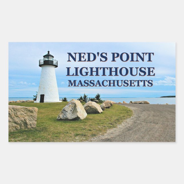 Adesivo Retangular Ned's Point Lighthouse, Massachusetts Stickers (Frente)