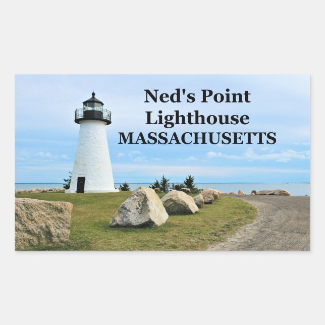 Adesivo Retangular Ned's Point Lighthouse, Massachusetts Stickers (Frente)