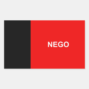 Adesivo Retangular Nego do símbolo da província da região de Brasi