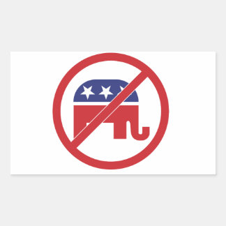 Adesivo Retangular Nenhum elefante republicano político