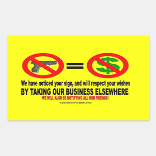 ADESIVO RETANGULAR NENHUMA ARMA, NENHUMA SEGUNDA-FEIRA