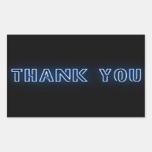 Neon Blue Sign Trendy Obrigado