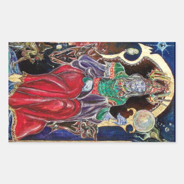 Adesivo Retangular NEUROMANCER, vermelho azul (Frente)