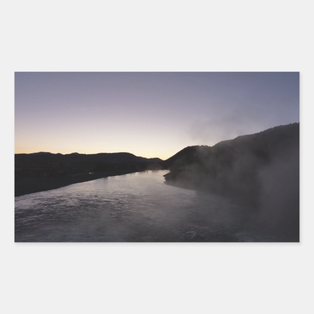 Adesivo Retangular Nevoeiro matinal no rio Jackson em Grand Teton (Frente)
