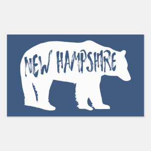 Adesivo Retangular New Hampshire Bear