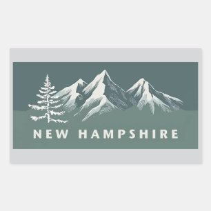 Adesivo Retangular New Hampshire Estados Unidos da América