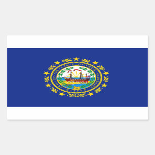 Adesivo Retangular New Hampshire Flag