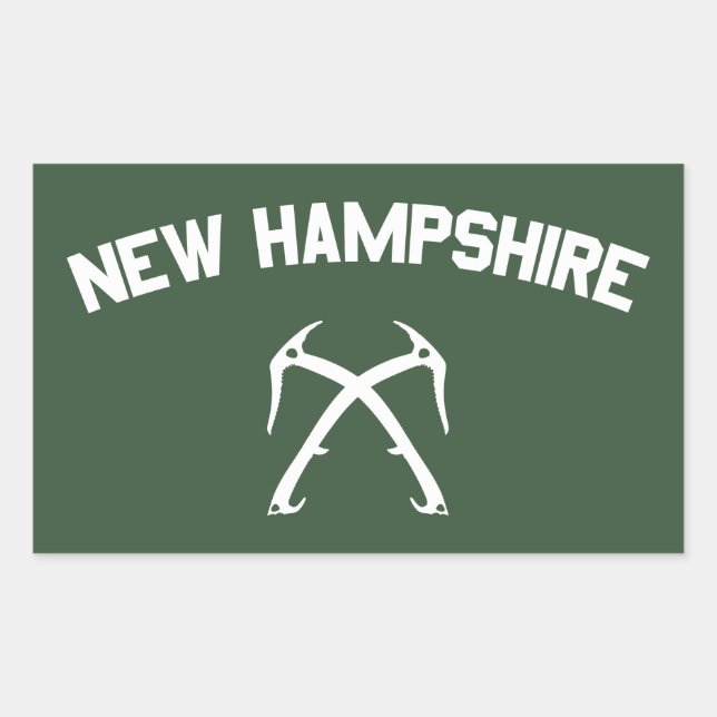 Adesivo Retangular New Hampshire Ice Climbing (Frente)
