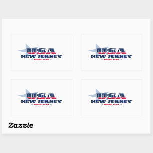 Adesivo Retangular New Jersey My Home State Sticker