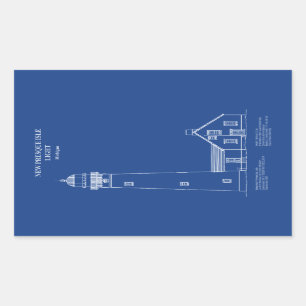 Adesivo Retangular New Presque Isle Lighthouse - Michigan - AD