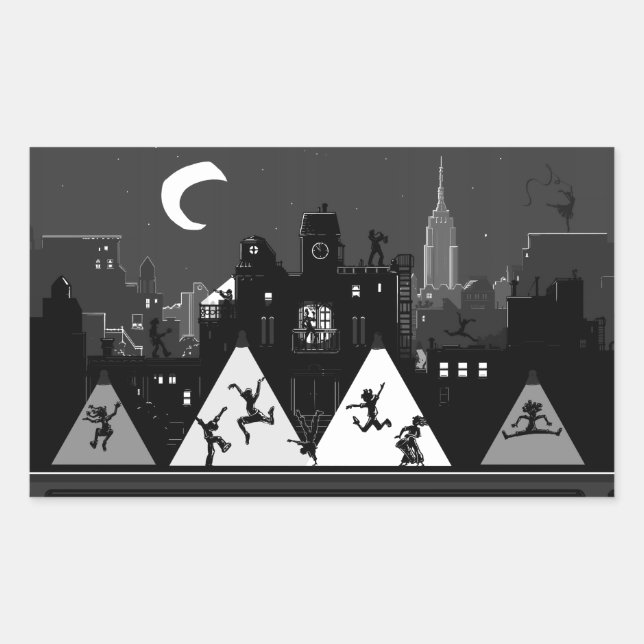 Adesivo Retangular New York Boogie Nights (Frente)