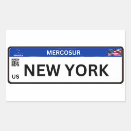 Adesivo Retangular New York Mercosur