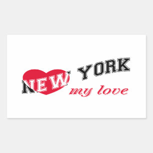 Adesivo Retangular New York meu amor