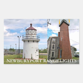 Adesivo Retangular Newburyport Range Lights, Massachusetts Stickers