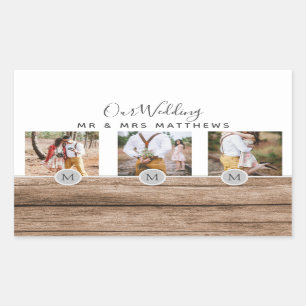 Adesivo Retangular NeWLYWEDS WEDDING