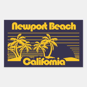 Adesivo Retangular Newport Beach California
