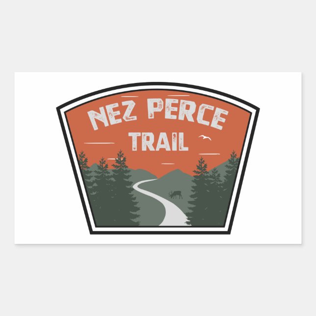 Adesivo Retangular Nez Perce Trail (Frente)